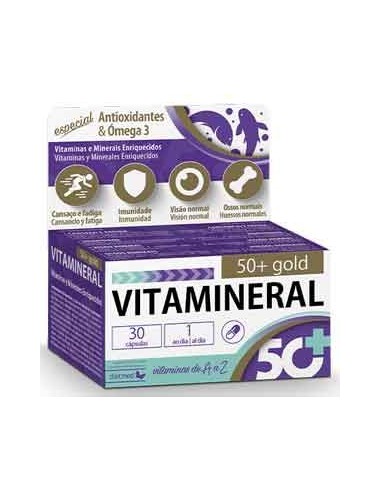 Vitamineral 50+ Gold 30 cápsulas de Dietmed
